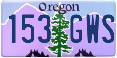 OR license plate 153GWS