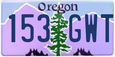 OR license plate 153GWT