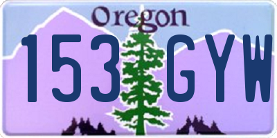 OR license plate 153GYW