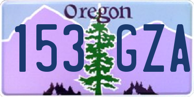 OR license plate 153GZA