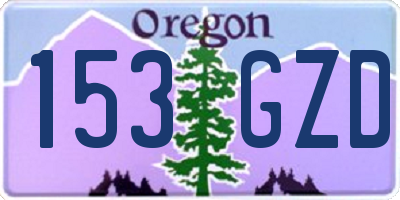 OR license plate 153GZD