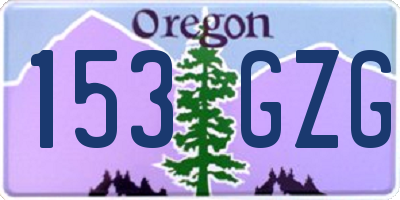 OR license plate 153GZG