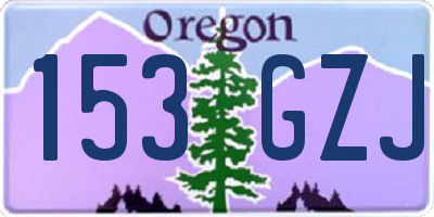 OR license plate 153GZJ