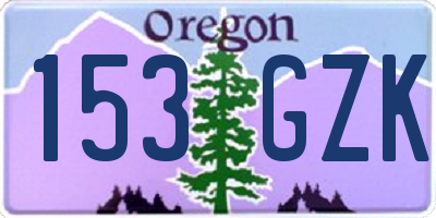 OR license plate 153GZK