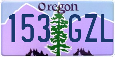 OR license plate 153GZL