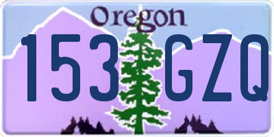 OR license plate 153GZQ