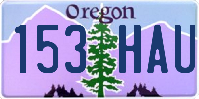OR license plate 153HAU