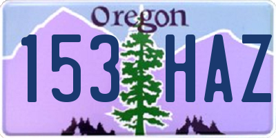 OR license plate 153HAZ
