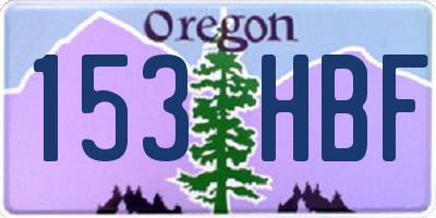 OR license plate 153HBF
