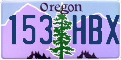 OR license plate 153HBX