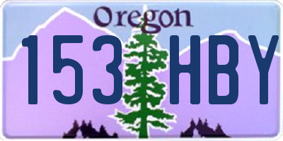 OR license plate 153HBY