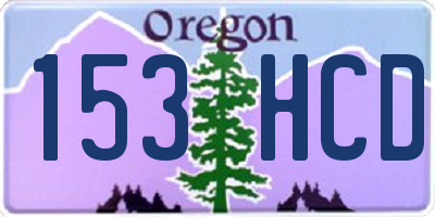 OR license plate 153HCD