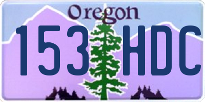 OR license plate 153HDC