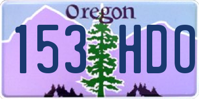 OR license plate 153HDO