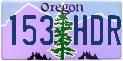 OR license plate 153HDR