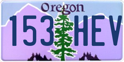 OR license plate 153HEV