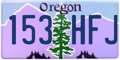 OR license plate 153HFJ
