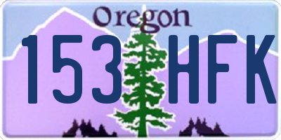 OR license plate 153HFK
