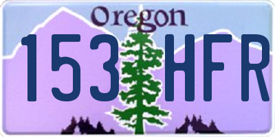 OR license plate 153HFR