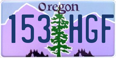 OR license plate 153HGF