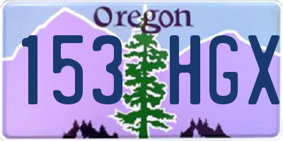 OR license plate 153HGX