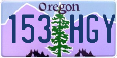OR license plate 153HGY