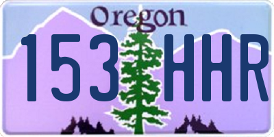 OR license plate 153HHR