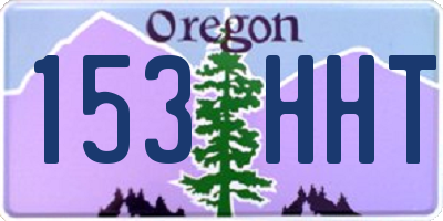 OR license plate 153HHT