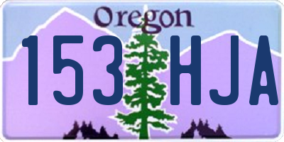 OR license plate 153HJA