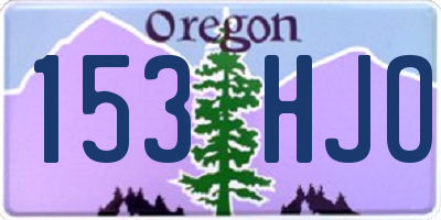 OR license plate 153HJO