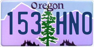OR license plate 153HNO