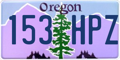 OR license plate 153HPZ