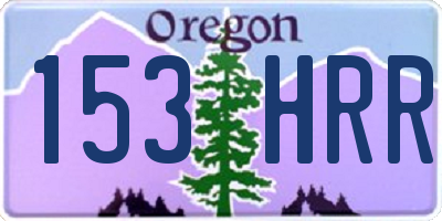 OR license plate 153HRR