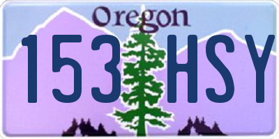 OR license plate 153HSY