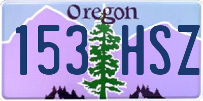 OR license plate 153HSZ
