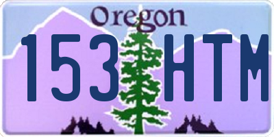 OR license plate 153HTM