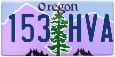 OR license plate 153HVA