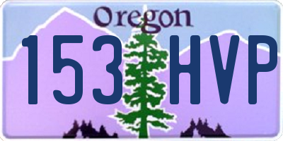 OR license plate 153HVP