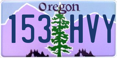 OR license plate 153HVY