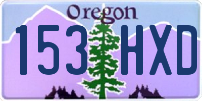 OR license plate 153HXD