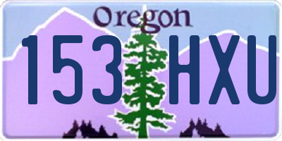 OR license plate 153HXU