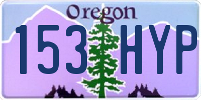 OR license plate 153HYP
