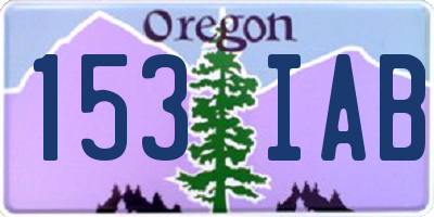 OR license plate 153IAB