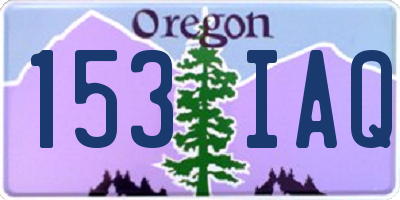 OR license plate 153IAQ