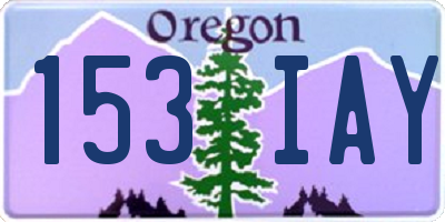 OR license plate 153IAY