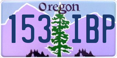 OR license plate 153IBP