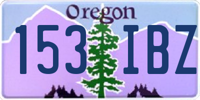 OR license plate 153IBZ