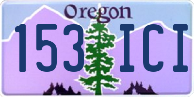 OR license plate 153ICI