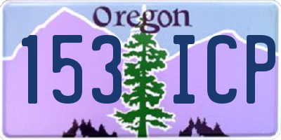 OR license plate 153ICP