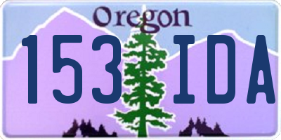 OR license plate 153IDA